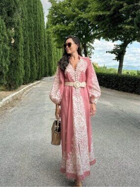 Zimmermann Rose and Cream Maxi Dress